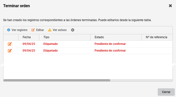 terminar orden 08