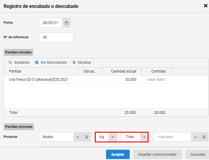 Encubado prensado 8