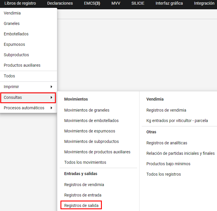 Salidas producto 16