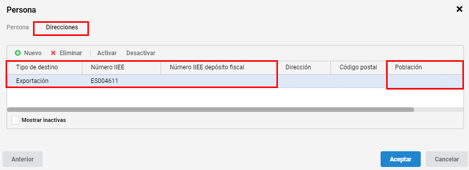 Salidas producto 3